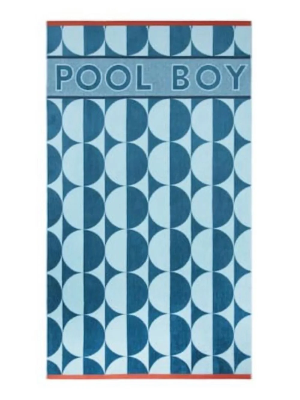 Jonathan Alder POOL BOY Geometric Blue Beach Towel
